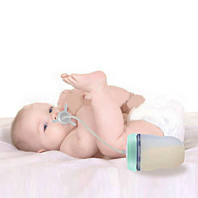 Biberon en Silicone pour bébé comotomo | Bouteille de 250ml pour enfants, bouteille d'alimentation, eau de boisson, paille, mains libres