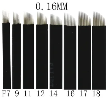 

Microblading needles Microblading Blade 0.16mm Permanent Makeup Manual Eyebrow Tattoo Needle Pin Bevel 12/14/16/18/21U shape