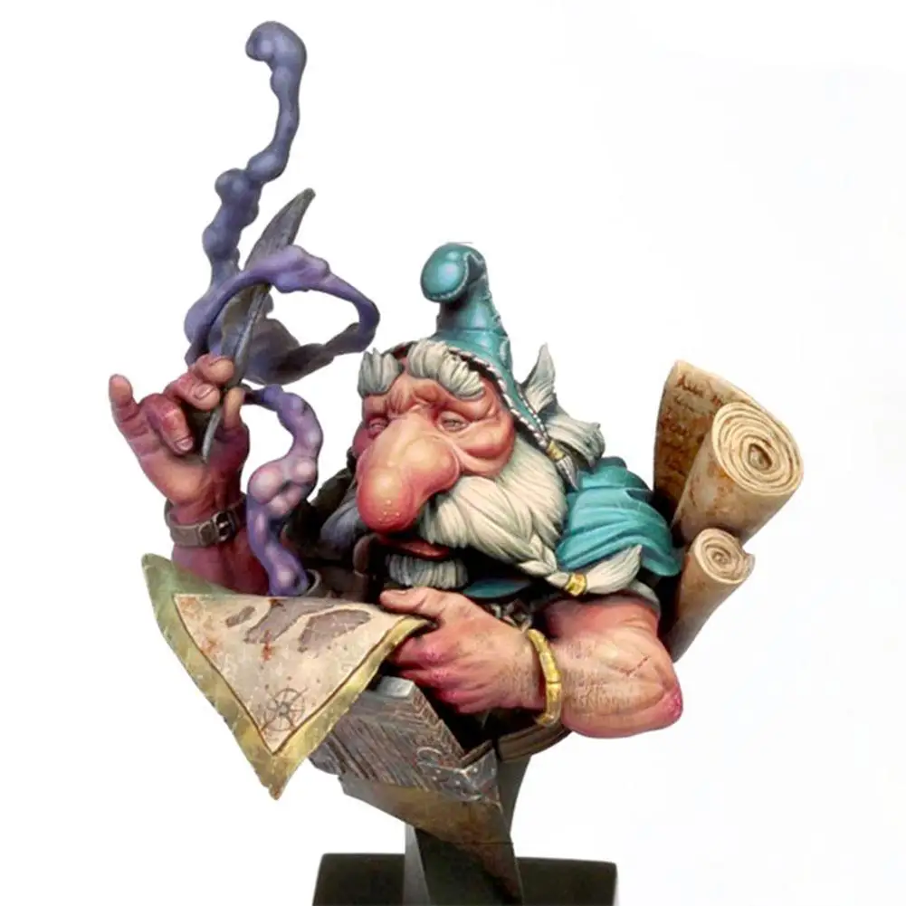 

50mm Resin Bust Of The Dwarf Magician Model Kit P3J7