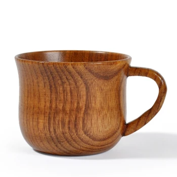 

2Pcs Wood Cup Primitive Handmade Natural Wooden Coffee Cup Tea Cup Breakfast Beer Milk Mug Drinkware Green Tea Cup Small Water C