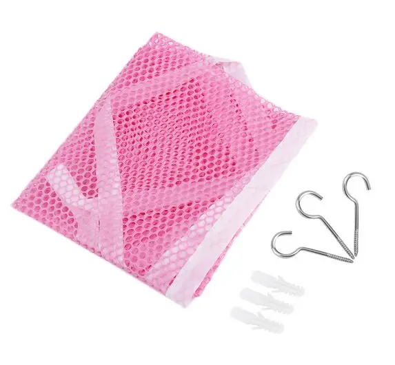 Розовый Cute Children Room Toys Hammock Net Stuffed Animals Toys Hammock Net Organize Storage Holder 4 Colors 80*60*60cm - Цвет: Розовый
