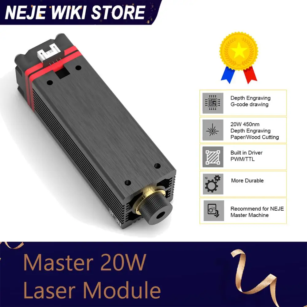 For NEJE MASTER 20W Smart Laser Engraver DIY Laser Metal Engraving Machine 450nm 