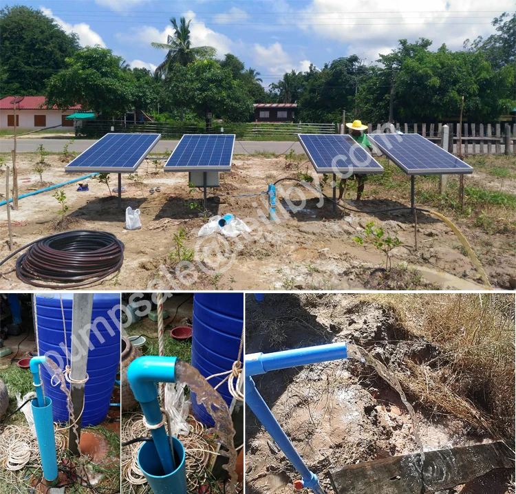 100m max head submersible solar pump 1.8m3/h solar water well pumps solar water pumping system for deep well