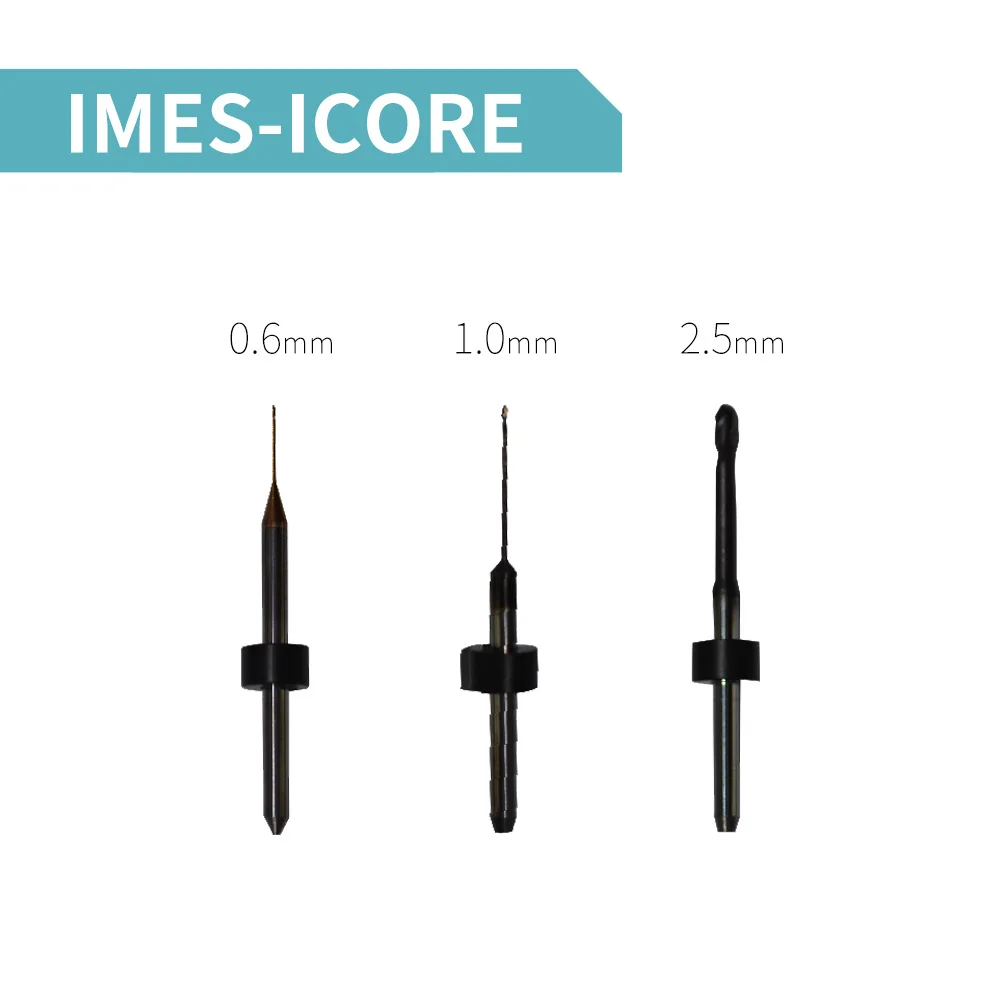 

3 pieces Imes Icore 350 milling burs 0.6L/1.0L/2.5L milling burs