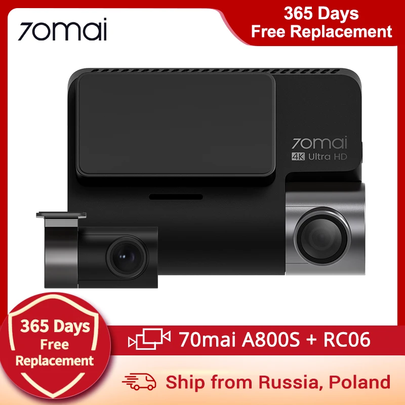 70mai A800 A800S предварительная продажа 4K видеорегистратор Ultra HD UHD 2160P Разрешение +