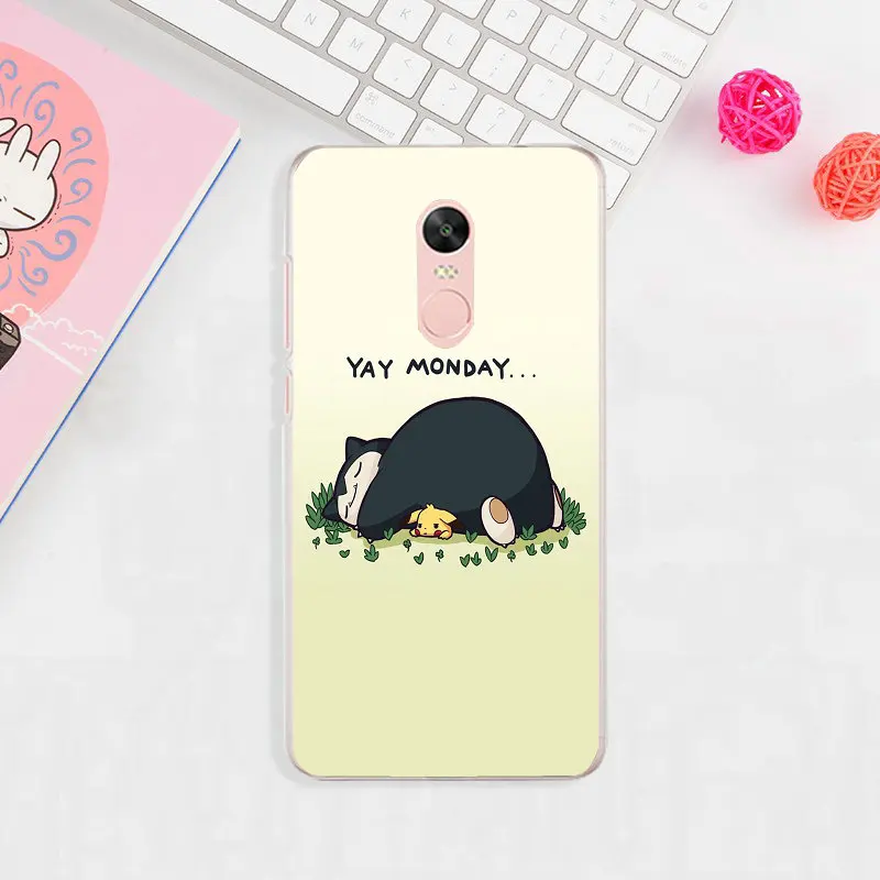 image 11 Силиконовый чехол для телефона из мягкого ТПУ с рисунком Чехлы для Xiaomi Redmi Mi Note 2 3 3S 4X 4A 5 6 5 5S 5A 6 8 A1 Pro Plus мультфильм Snorlax Покемоны - Цвет: image 11