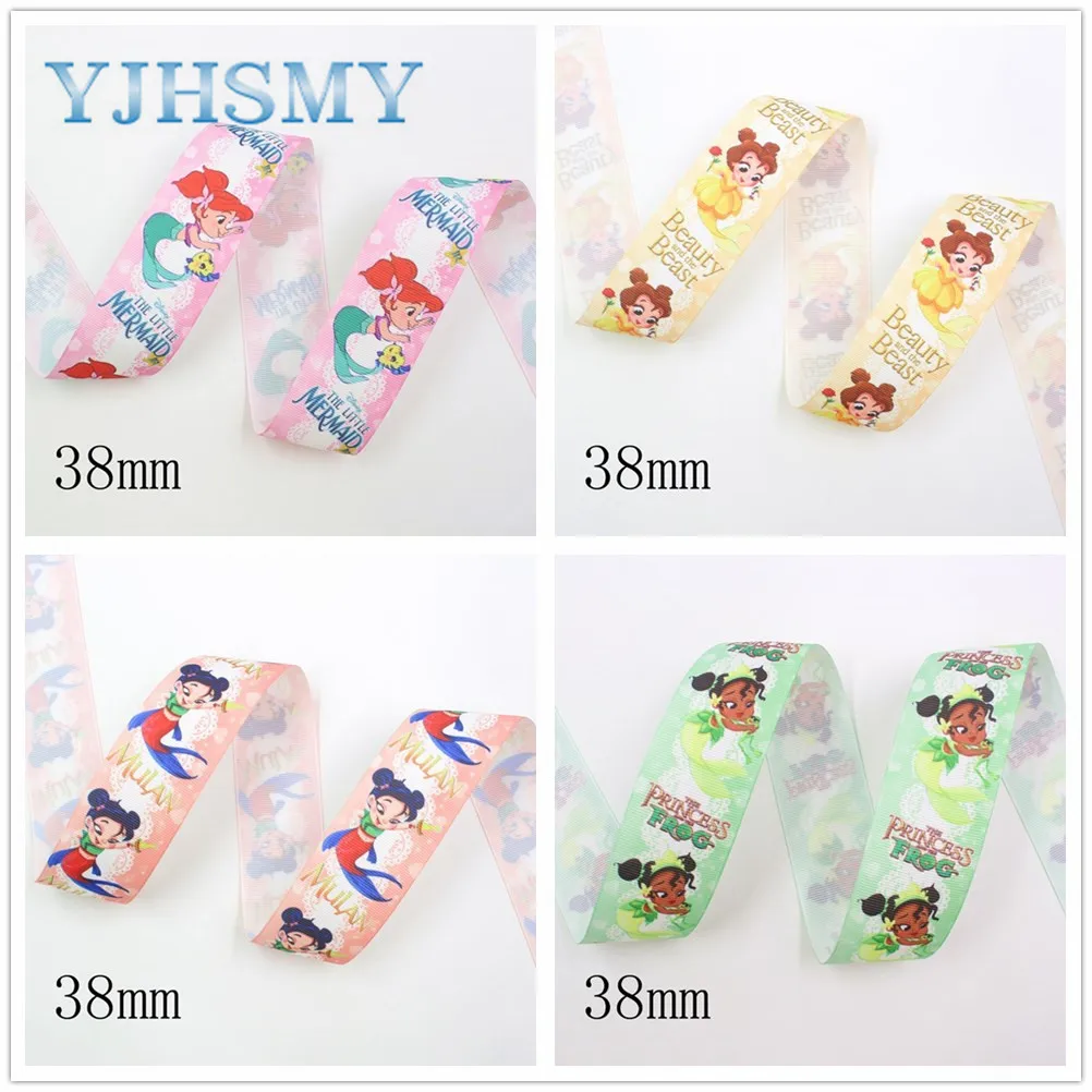 YJHSMY I-19809-1839, 10 ярдов 38 мм девушка термопереводной рисунок grosgrain, DIY ручной работы упаковка материал