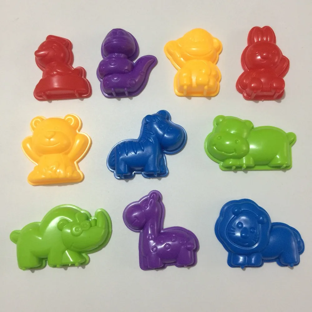 10 PCS Set Animals Sand Clay Tool Beach Toys Novelty Pyramid Mold Building Model For Kids Child Baby Out Fun Toys on Holiday