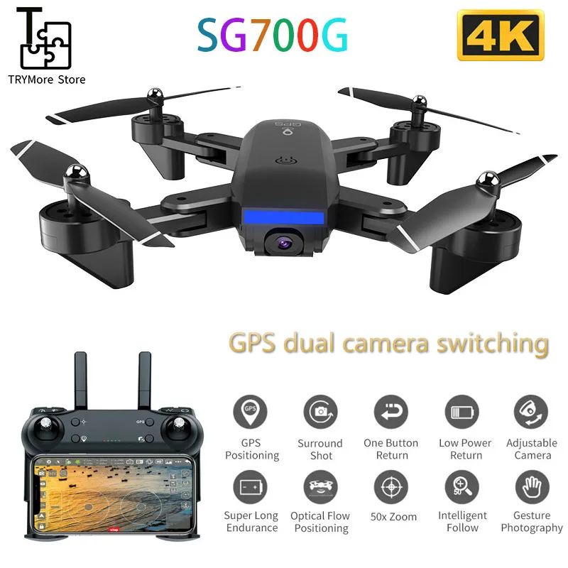 

Sg700g Gps Drone With 4k Hd Adjustment Camera Wide Angle 5g Wifi Fpv Rc Quadcopter Professional Foldable Drones E520s E58