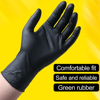 

Nitrile Gloves 100pcs Disposable Gloves Latex Cleaning Work Finger Gloves 100 pcs Protective Safety Health Catering Food black