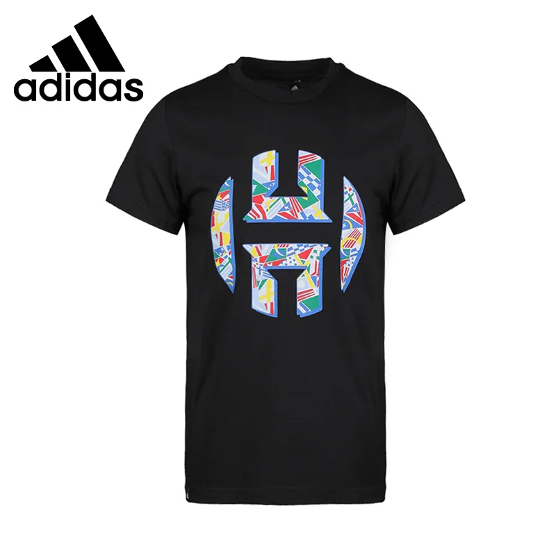Новое поступление, оригинальные мужские футболки с логотипом Адидас ФИБА, спортивная одежда с коротким рукавом