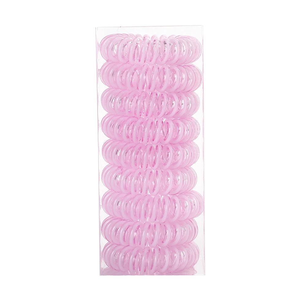 5/10PCS Frosted Colored Telephone Wire Elastic Hair Bands For Girls Headwear Ponytail Holder Rubber Bands Women Hair Accessories cute headbands for women Hair Accessories