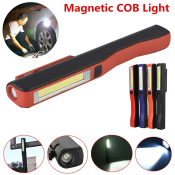 

Portable Flashlight COB LED Magnetic Pen Light Torch Work Light For Camping Lanterna Tactical Night Light Use AAA Torch