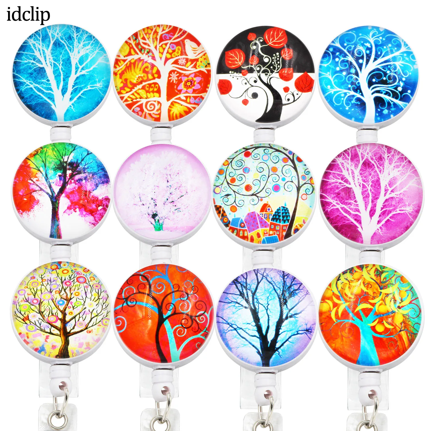 

idclip 3D Tree ID Retractable Badge Holder with Alligator Clip Retractable Cord ID Badge