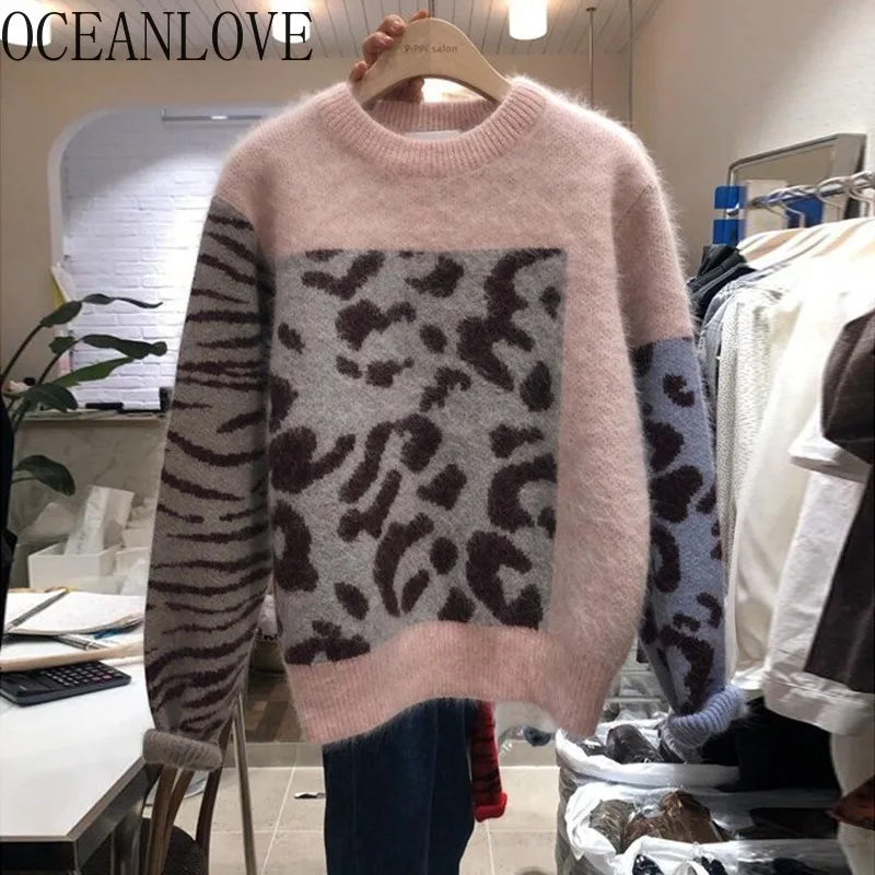 JoinYouth 2020 Autumn Winter Women Sweaters Warm Leopard Vinatge Soft Pullovers Korean Fashion Sweet Sueter Mujer J1049 | Женская одежда