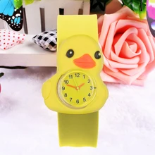 Силиконовые ленты многоцветные прочные Patted Настольный подарок наручные студенческие милые детские часы День Рождения мультфильм шаблоны игрушки 3D Annimals