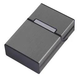 Sleek Waterproof Aluminum Tobacco Case - Portable Pocket Storage Container (Grey)