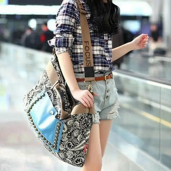 Женская винтажная сумка Наплечные сумки Tote Boho через плечо Женский кошелек для