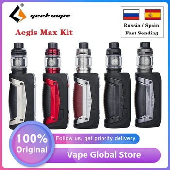 

Hot Sale Original Geekvape Aegis Max Kit 100W Output Box MOD E-cigarette Vape Kit with Zeuz Subohm tank Vs Drag X / Aegis Boost