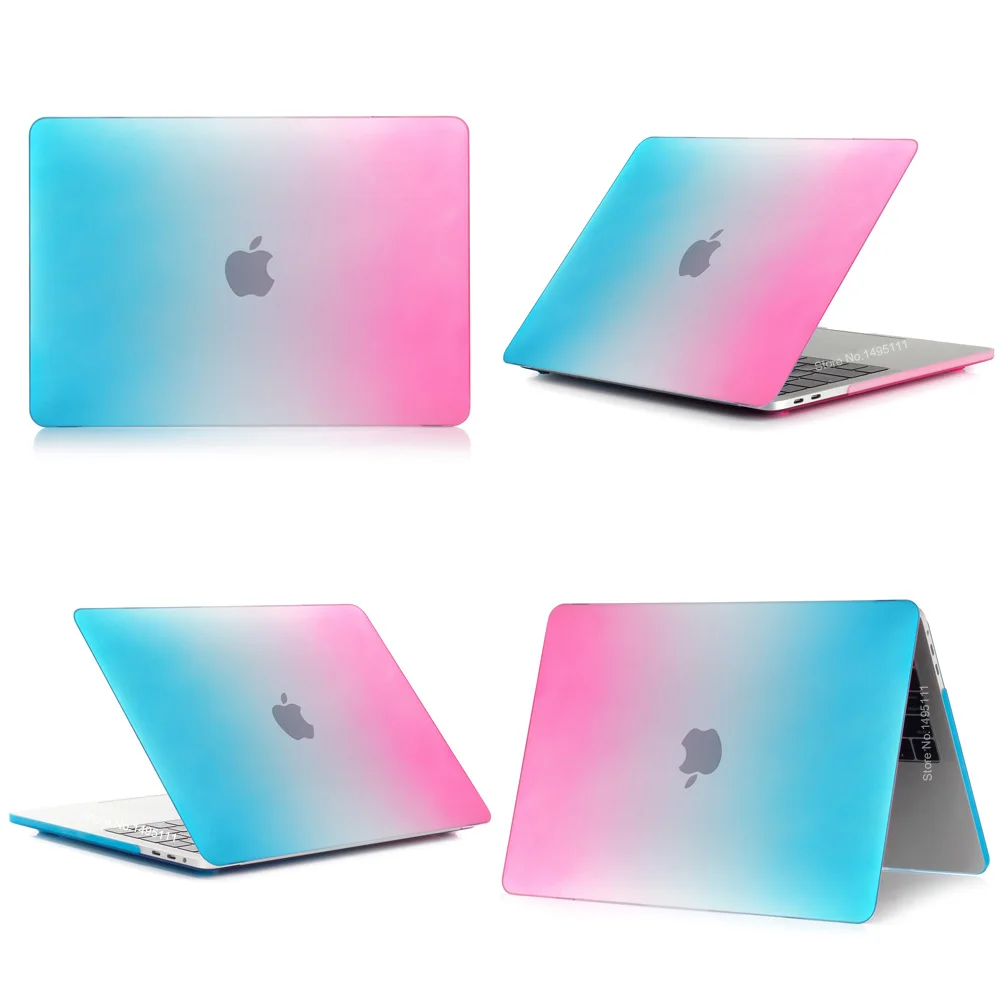 

2019 Gradient Color New Case For MacBook Air Pro Retina 11 12 13 15 for mac book 13.3 15.4 inch with Touch Bar + Keyboard Cover