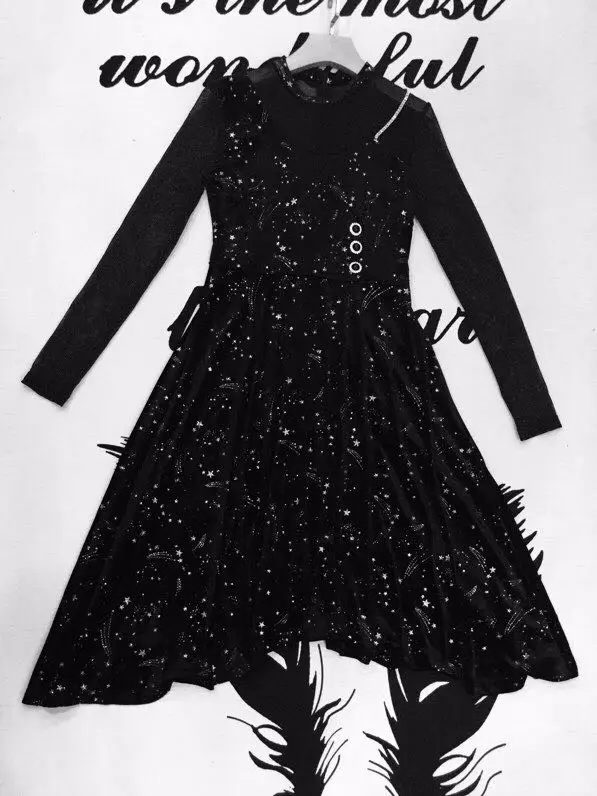 AH10665 High quality New Fashion Women spring Dress Luxury famous Brand European Design party style dress