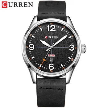 

New Watches Men Luxury Brand CURREN High Quality Leather Strap Quartz Wristwatch Display Date Week Male Clock Reloj Hombre
