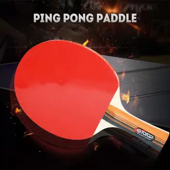 

Ping-Pong Racket Environmental Sturdy 2pcs/Set Long Handle Rubber Racquet Sports Paddler Ping Pong Bat Table Tennis Table