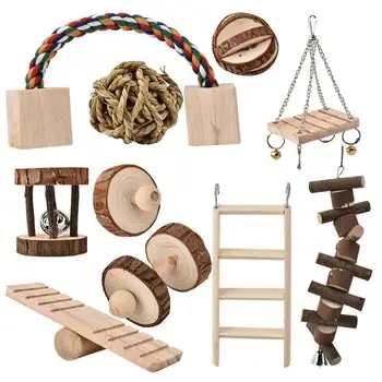 

Toys For Parrots 10Pcs Pet Roller Bells Rattan Ball Toy Hamster Exercise Bird Molar Toys Supplies Bird Swing Toy