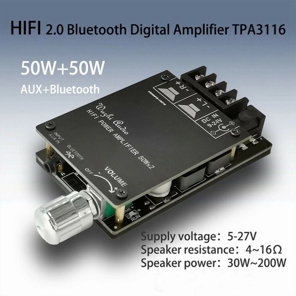 HIFI Bluetooth 5,0 динамик TPA3116 Замена беспроводной аудио усилитель плата цифровой мощность стерео звук DIY модуль защиты