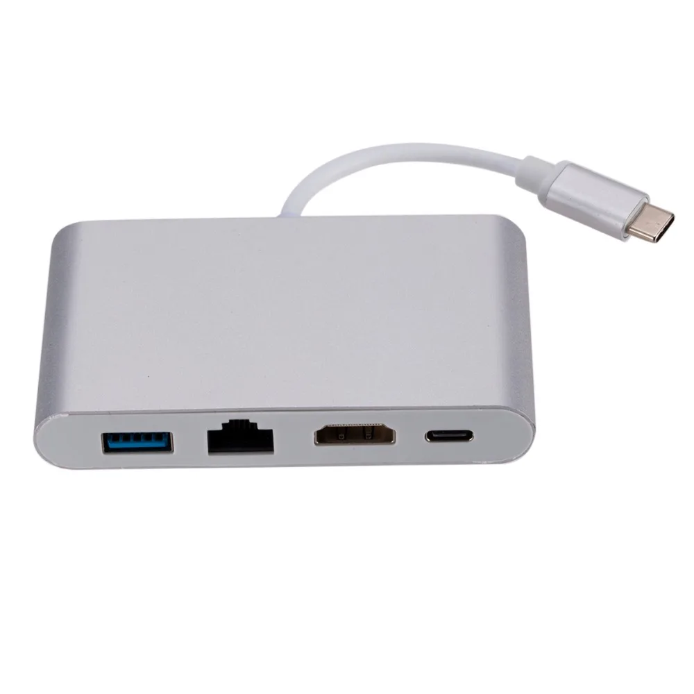 Asunflower концентратор USB RJ45 type C к HDMI USB 3,0 PD Зарядка для MacBook Air 13 адаптер концентратор USB C HDMI 4K адаптер ключ для ноутбука