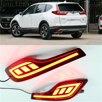 

Car Flashing 1Set For Honda CR-V CRV 5th Gen 2017 2018 2019 Car LED Tail Rear Lamp Brake Light Rear Bumper Light Reflector lamp