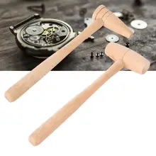 Профессиональный деревянный ювелирный молоток качество часы ремешок устройство для удаления звеньев молоток ремонт часов инструмент аксессуар для часовщика s