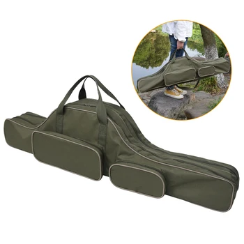 

Two Layer Fishing Rod Reel Bag Fishing Cover Bag Fishing Pole Gear Tackle Tool Carry Case Carrier Travel Bag Storage Bag