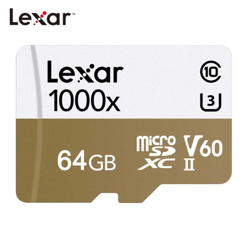 Lexar карты памяти 32 Гб 64 Гб 256 1000x Micro SD 150 МБ/с. C10 устройство для считывания с tf-карт для Камера - Емкость: 64GB