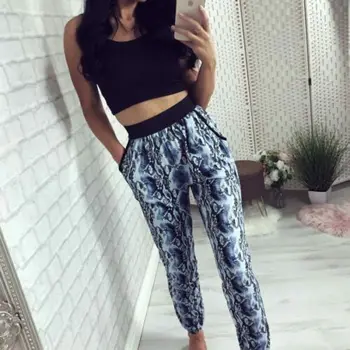 

2020 Hot Sale Women Cargo Pants High Waist Jogger Skinny Pencil Trousers Pockets Sweatpants
