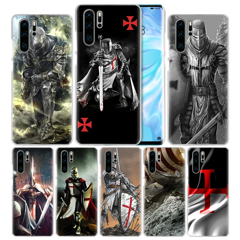 

Templar Knight Case for Huawei P20 P Smart Z Plus 2019 Nova 5 5i P30 P10 P9 P8 Mate 10 20 30 Lite Pro Hard PC Luxury Phone Cover