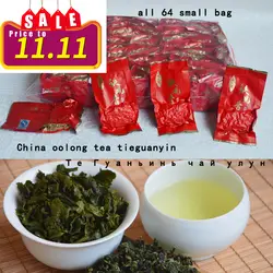 2016 Бесплатная доставка 500 г высококлассный китайский чай Anxi Tieguanyin Улун китайский чай Tikuanyin здоровье 64 маленькие пакеты