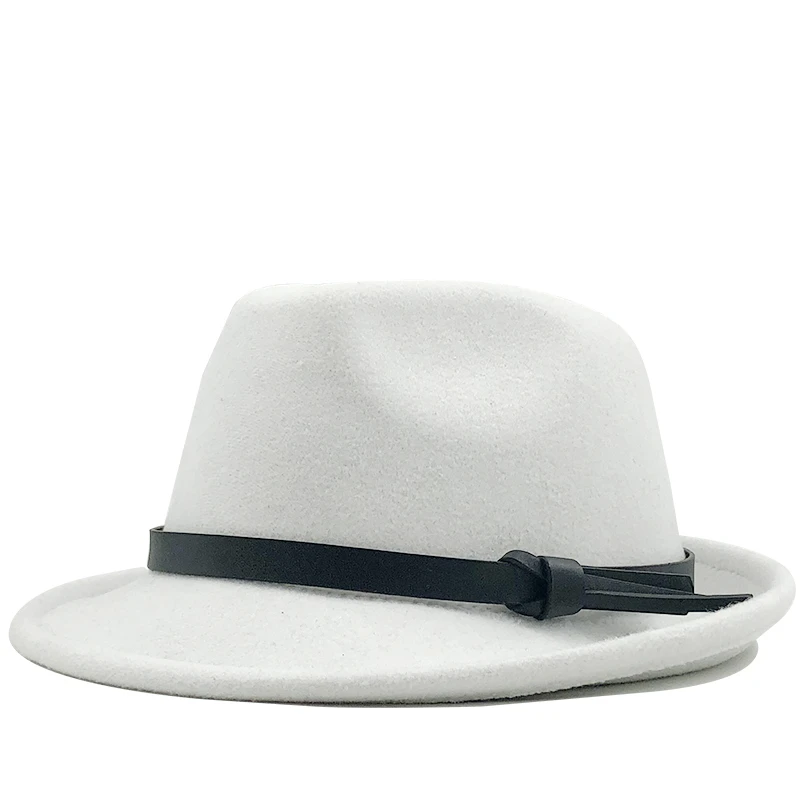 white homburg hat