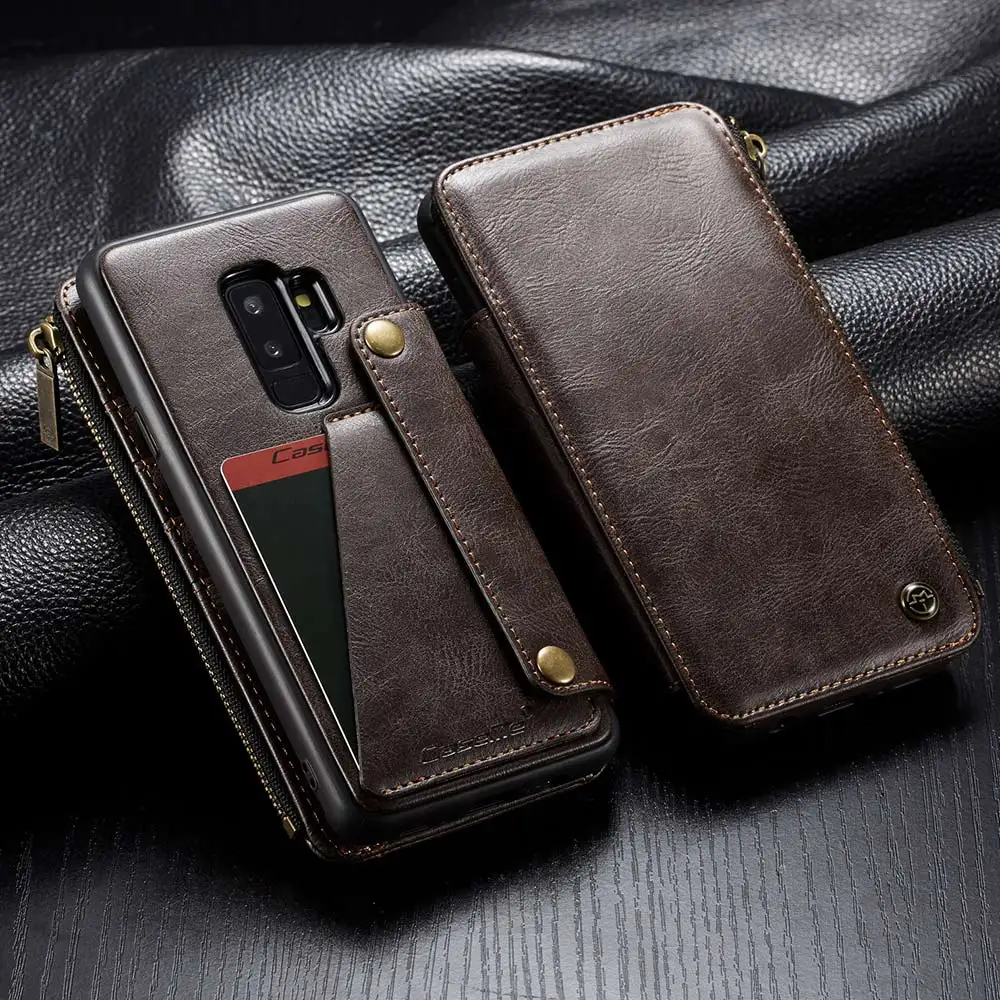 KISSCASE X Zipper Retro Leather Wallet Case Handbag For iPhone XR/XS Max/X 6/6S/7/8 Plus Card Slots Back Phone Bag Pouch Coque