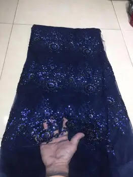 

Luxury Handmade Pearls Lace Fabrics Best Quality Lace for Women Dresses Embroidery French Tulle Lace Applique Fabric YYZ7893