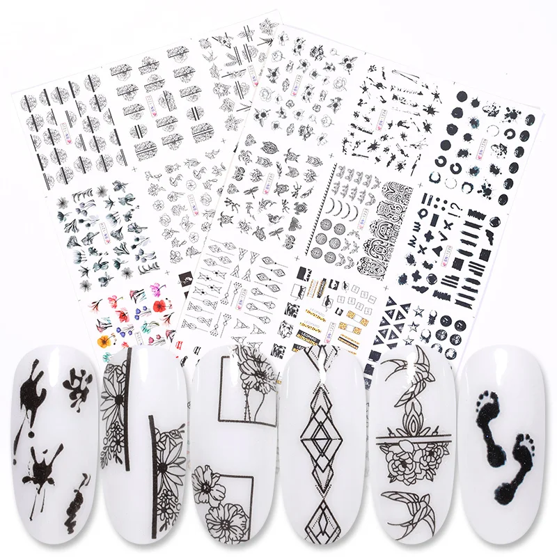 

1 Sheet Water Nail Stickers Animal Flower Leaf Patterns Transfer Decals Stickers Nails Tips Nails Art Decoration Accessories