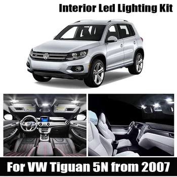 

10pcs Car LED Lights for VW Tiguan 5N from 2007 Canbus White Interior Lighting Lamp Accessories Reading Dome Light
