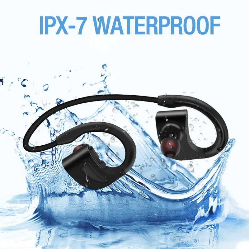 Pаспродажа LYMOC IPX7 Bluetooth наушники настоящий Плавательный спорт Бег водонепроницаемые беспроводные наушники гарнитура с микрофоном для IOS Android телефон