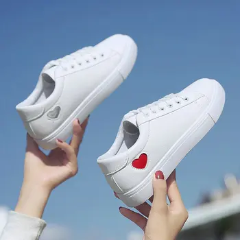 

Love small white shoes women's spring 2020 new wild Korean street shoes flat flat leather white shoes