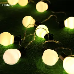 Tanbaby 5 см большой шар светодиодный свет шнура Рождество 2,5 м 5 м 10 м Глобус шары сказочная гирлянда открытый новогодний звездный свет