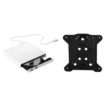 

1 Set External Dvd Drive Optical Drive USB 2.0 Cd Rom Player(White) & 1 Pcs CPU Backplate Cooler, Computer Heatsink