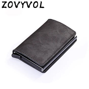 

ZOVYVOL 2020 Metal Card Wallet Vintage Card Case ID Credit Card Holder With RFID Automatic Money Cash Clip Business Card Case