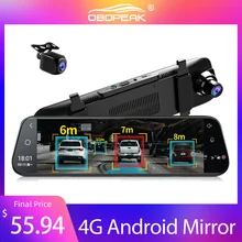 Car DVR Dashcam A980S 4G Android 8.1 ADAS Stream Media Dash Cam Camera Car Dual Lens Recorder Dvr navigazione GPS 1080P WIFI 24H