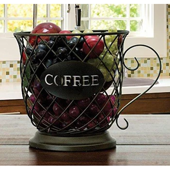 

Iron Coffee Pod Holder Large Capacity Coffee Storage Carousel Holder Organizer