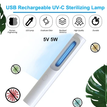 

Hand-Held UVC Sterilizing Light Ultraviolet Disinfection Wand Rechargeable Portable Handheld Sterilizer UV Lamp